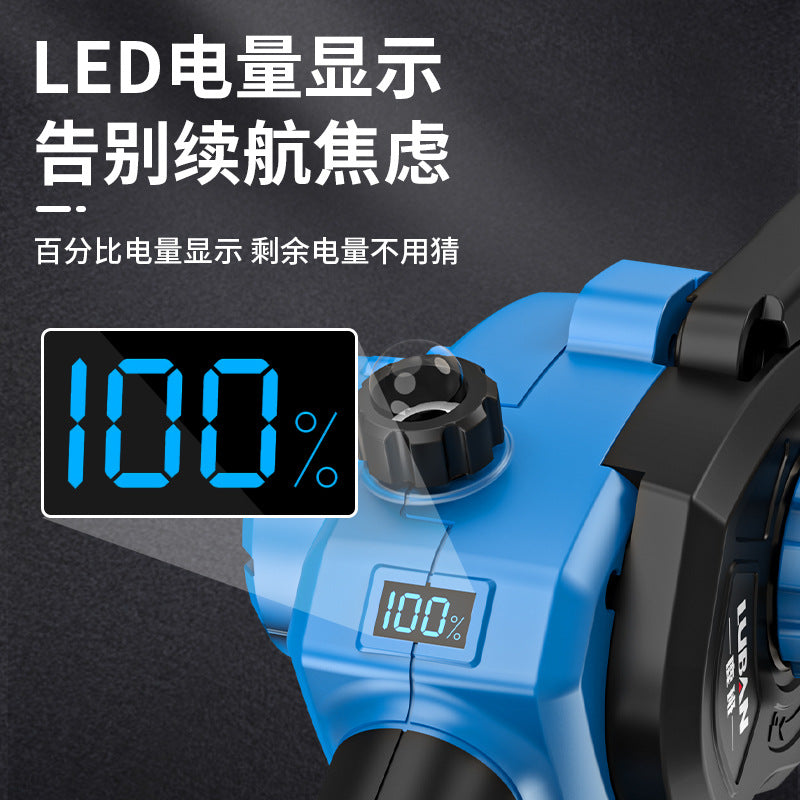 6-Inch lithium chainsaw household rechargeable 6-inch small manual mini saw brushless woodworking special single-handed logging chainsaw