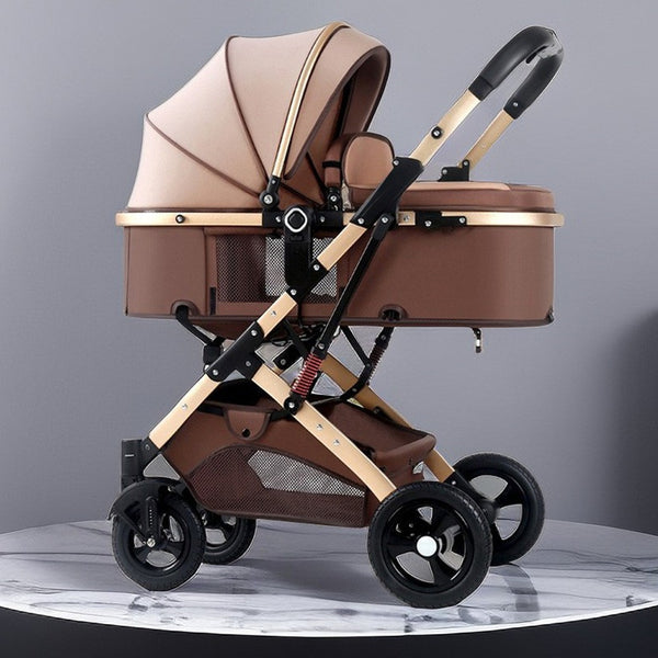 Baby stroller can sit and lie down, lightweight folding high landscape shock absorption, two-way newborn children's baby stroller mixed wholesale