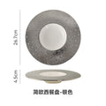 Nordic creative mars crater pasta ceramic plate - restaurant & hotel pasta, dessert, and soup plate - wholesale ceramic
