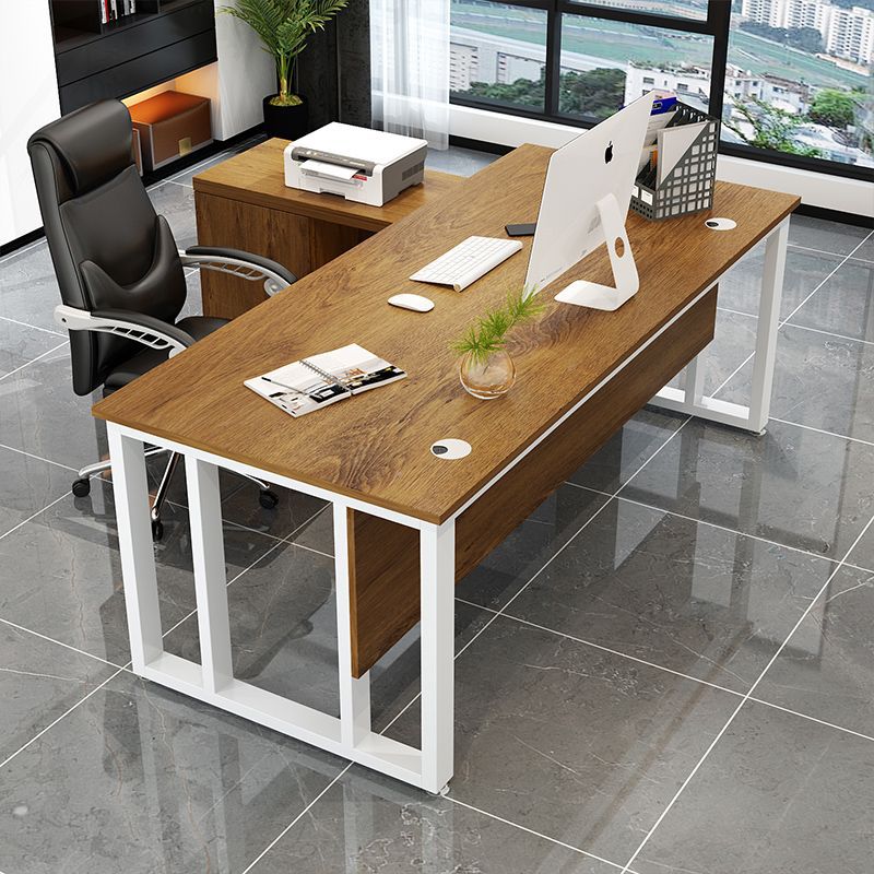 Minimalist modern executive desk set - commercial office furniture for business leaders, includes desk and chair combination
