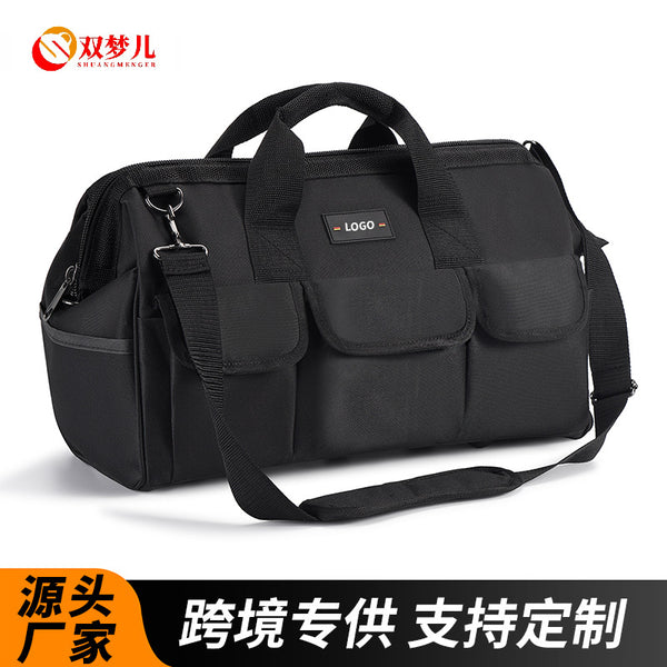 Hot-selling electrician multi-functional wear-resistant thickened canvas tool bag woodworking tool bag car hardware tool storage bag