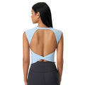 Summer sleeveless yoga tank top for women with built-in bra pads, premium hollow-out back design, fitness sports vest d25060
