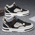 High-top men's sneakers: new 2025 spring collection - breathable, korean-style, chunky sole, height-increasing, high-top white sneakers for a trendy look
