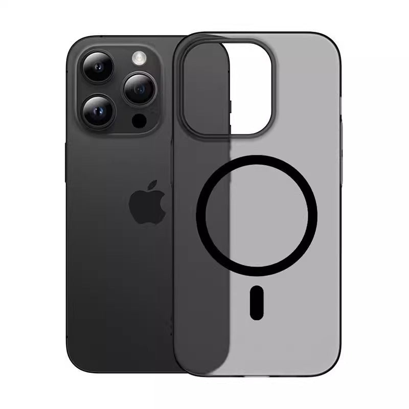 Ultra-thin pc hard case with magnetic attachment, matte ice mist finish, compatible with iphone 17, iphone 16, iphone 15, iphone 13 pro max - premium quality