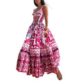 cross-border e-commerce women's fashion: european and american summer new arrivals - bohemian style fashionable printed halter dress