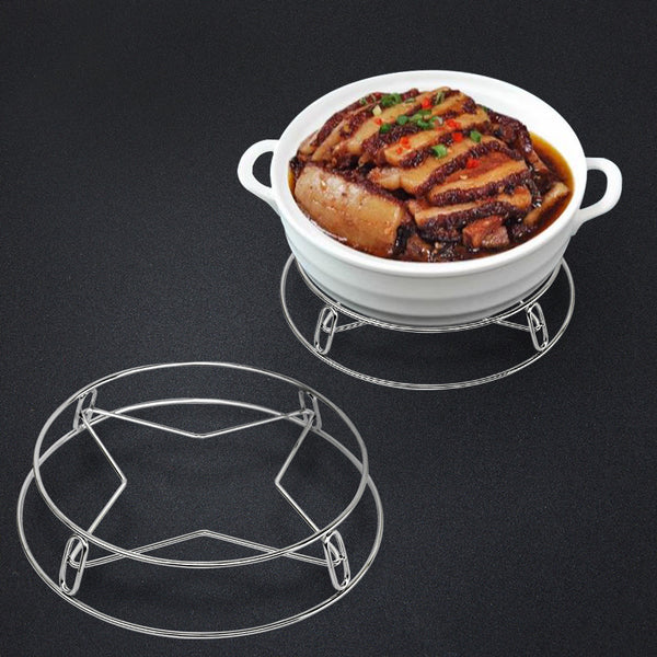Stainless steel pot rack Household kitchen rack Multifunctional steam rack Insulation pot pad Pot storage device