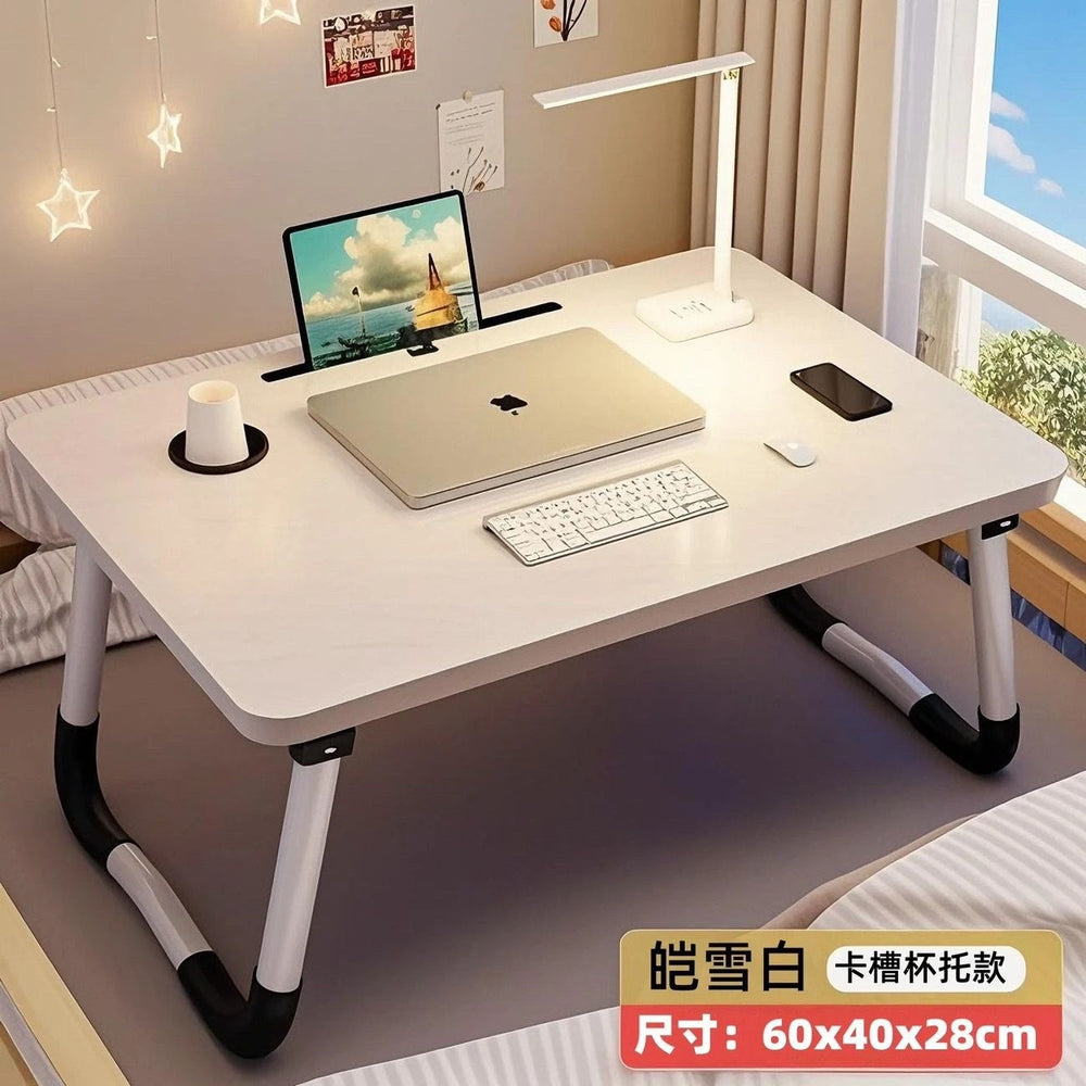 Bedside desk folding small table student dormitory writing desk dorm room essential laptop table assembly-free