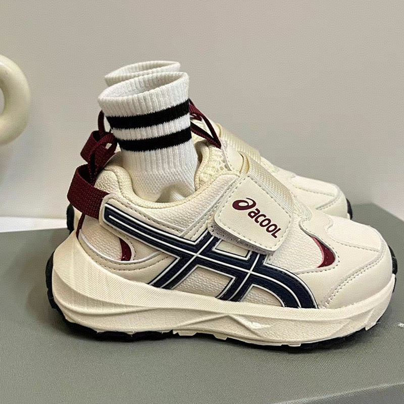 Kids' fashion sneakers:  autumn/winter new arrivals - velcro closure chunky platform leather shoes for boys and girls