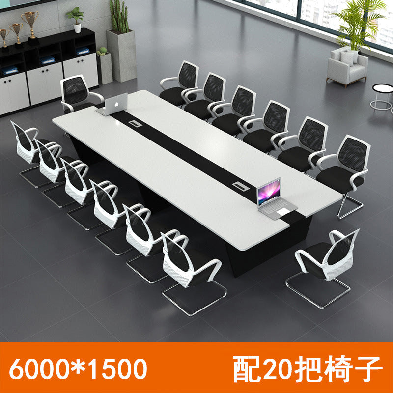 Conference room conference table long table simple modern training table strip table chair meeting large table combination