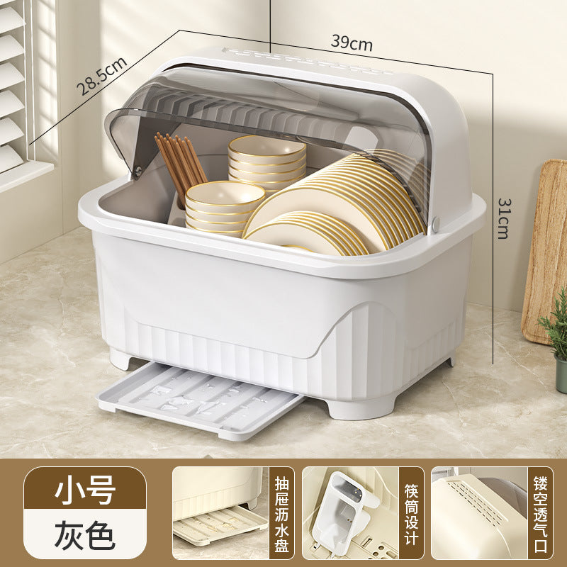 Drain cupboard kitchen bowl tableware box for home storage box with lid bowl rack dishes dishes rack dormitory