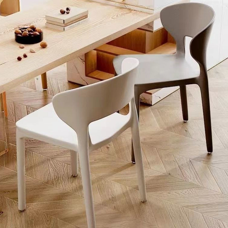 For home chair modern casual dining table and chair thickened plastic horn chair nato casual milk tea back chair negotiation chair