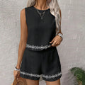 Women's summer casual outfit set - fashionable and minimalist ladies' vacation set - loose fit - new for