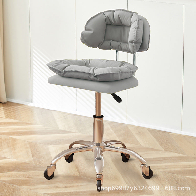 Beauty Chair Nail Art Eyelash Stool Barber Shop Backrest Lifting Chair Household Girls Bedroom Dressing Stool