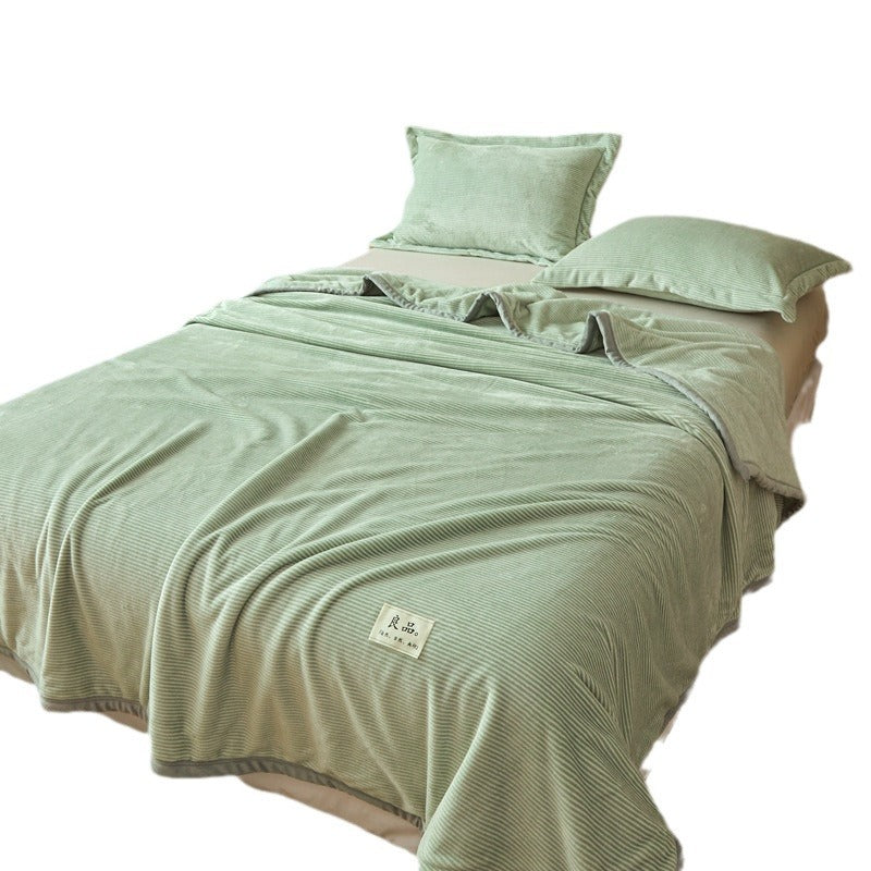 Milk fleece blanket office nap blanket sofa air conditioner blanket coral fleece bed single quilt bed