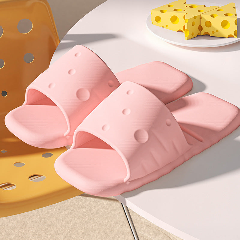 Travel disposable slippers cute cheese bathroom non-slip hotel portable foldable slippers