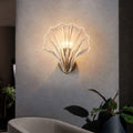 Modern minimalist seashell crystal glass wall sconce - trendy living room, background wall, hallway, stairway, master bedroom, bedside lighting