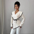 european and american cross-border spring new arrivals: elegant, chic, and slimming korean-style designer women's top