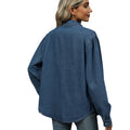 Wishfashion cross-border trade women's clothing  independent station loose washed denim shirt long-sleeved casualtops