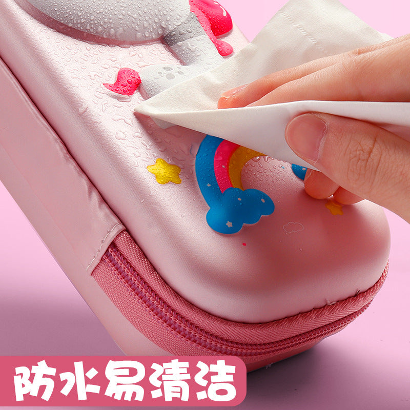 School season pencil bag ins wind niche large-capacity stationery bag high value primary school student stationery box 3D pencil case wholesale
