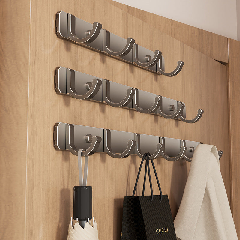 Space aluminum hook, viscose, strong non-punching adhesive hook, door back coat hook, bathroom, kitchen wall wall-mounted storage