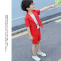 new arrival: boys' summer suit set - two-piece outfit for performances, ceremonies, and stage events