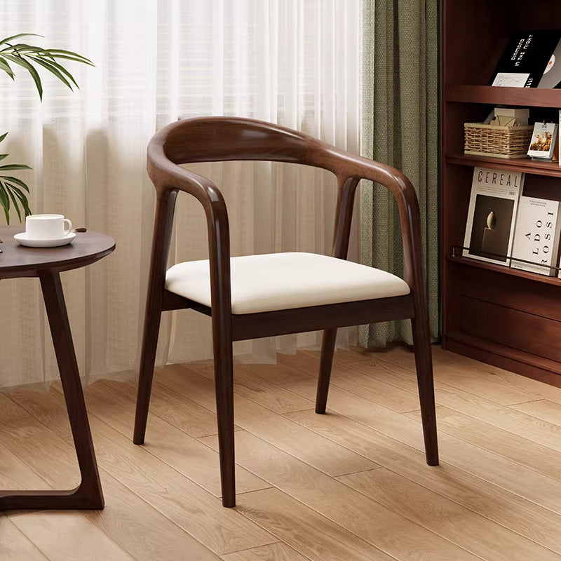Designer ash back dining chair scandinavian solid wood book chair armrest seat study chair horn chair president chair