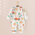All-season baby clothes: spring/autumn baby belly-banding romper, newborn pure cotton confinement suit, long-sleeve onesie, crawling suit