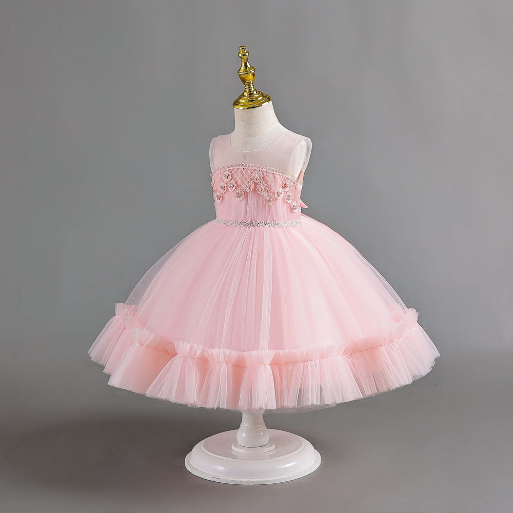 Exportnew arrivalkids dress bead chain tutu cake princess dress baby girl dresschildren dress