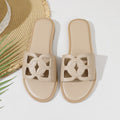 2026 women's summer fashion versatile sandals - slip-on women's shoes, outdoor slippers, hot pressed electric embroidery flat sandals