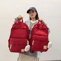 New classic multifunctional backpack - large capacity, waterproof, with hanging pouch - minimalist design for middle school students, class, leisure, and travel