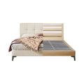 Ultra-thin bedside genuine leather bed modern casual master bedroom 1.8m double bed with small side small apartment soft-packed storage wedding bed