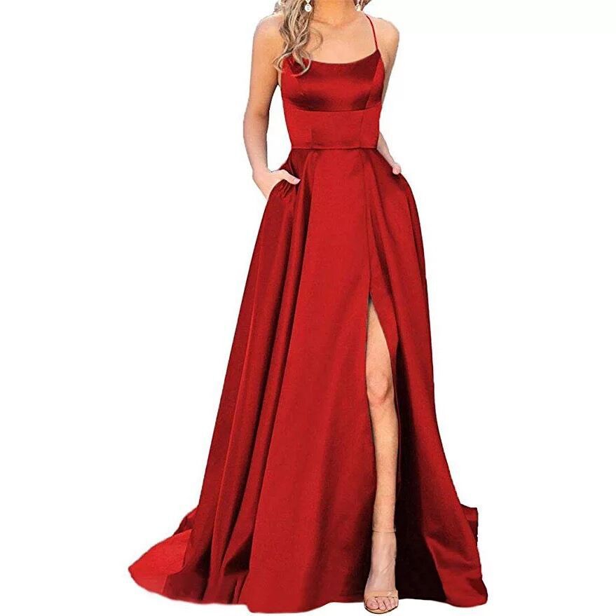 solid color european and american bridesmaid dresses long slimming off-the-shoulder best friend  fashion bridesmaid evening gowns