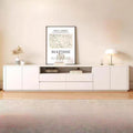 Solid wood floor tv stand - modern minimalist design for small living rooms - floor cabinet with storage, coffee table, and tv stand combination