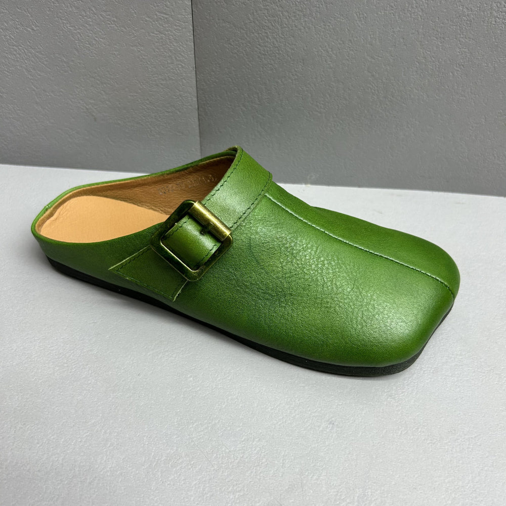 Baotou slippers women's outwear2026new arrivalretro handmade flats shoes casual soft leather soft bottom sandals fashiontrendy