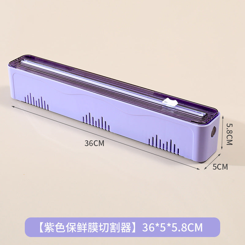 Plastic wrap cutter magnetic refrigerator handy gadget food grade for home kitchen disposable plastic wrap tear-free cutting box