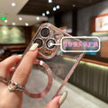 Electroplated magnetic iphone 17 pro max case with clear lens protector, full coverage drop-proof case for iphone 12/11