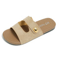 Vintage velcro sandals women's summer new flat bottom fashionable versatile one-strap travel all-match british style women's shoes