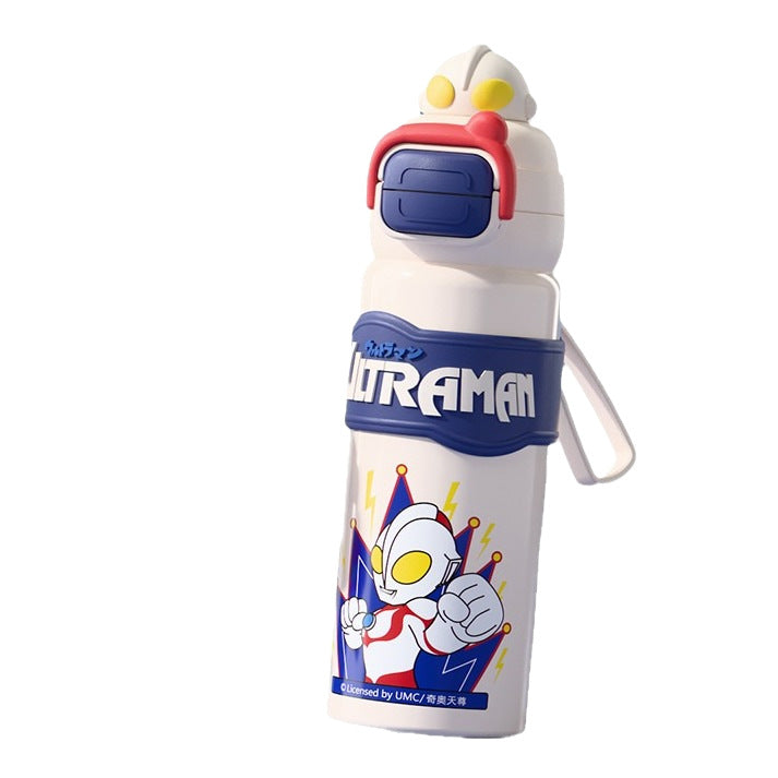 Ultraman kids' insulated water bottle - perfect for school, food-grade 316 stainless steel, elementary school students, baby straw cup