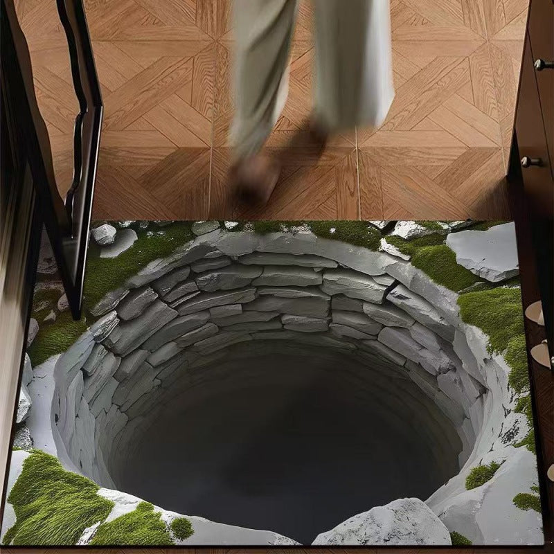 3d visual trap floor mat bathroom absorbent mat non-slip foot mat entrance door mat entrance door mat