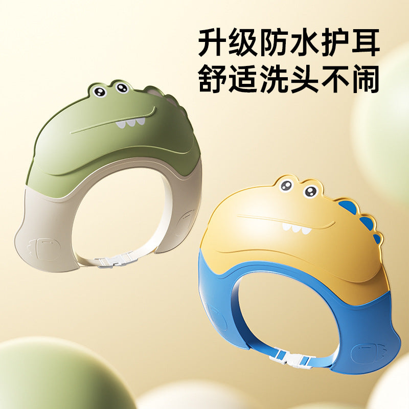 Baby hair washing cape - waterproof shampoo cap for kids, ear protection, infant bathing, and childproof hair washing