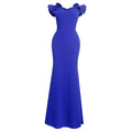 European and american women's clothing    new long dress - figure-flattering, bodycon, african style dress with v-neck and multiple color options