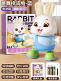 Electric dancing rabbit toy for infants and toddlers - crawling, head-up training, singing, newborn early education, and dress-up fun