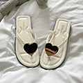 New women's spring/summer flip-flops - heart-shaped, simple, versatile, outdoor beach sandals - stylish and trendy women's slides