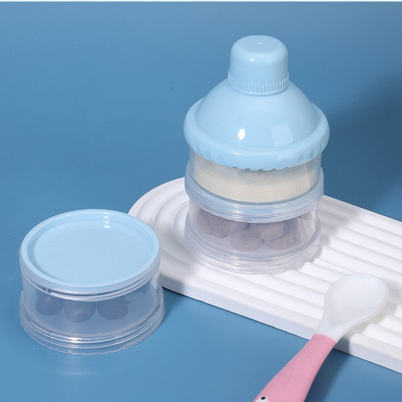 Newborns go out portable transparent multi-layer milk powder box removable baby large-capacity milk powder grid maternal and infant products wholesale