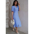 early spring new french casual chic dress - button-down design, slim fit, perfect for banquets, cocktail parties, and tea time