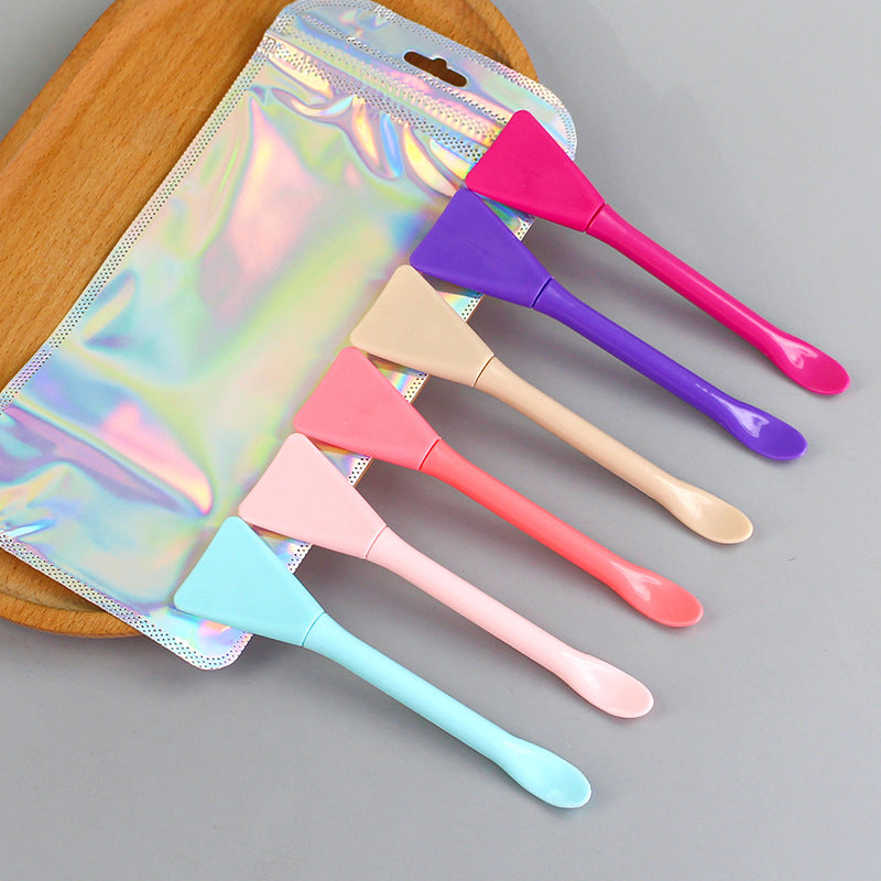 Manufacturer wholesale beauty mask digging mask brush tool mud mask facial spoon brush with double-headed silicone dual-purpose 6-pack