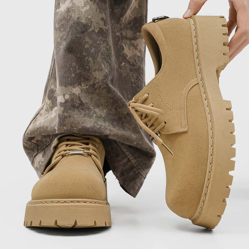 Retro big toe derby shoes for men 2026new arrivalthick soleincrease low top rhubarb boots workwearbootscasual leather shoes