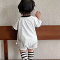 Summer cartoon panda onesie - short sleeve, lightweight, korean style, trendy baby romper for boys and girls - perfect for crawling and outdoor adventures