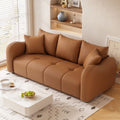 Sofa small apartment living room new arrival cream style straight row leather sofa modern casual apartment double sofa
