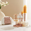 Infant and toddler cleaning brush set - includes straw brush, cup brush, drain rack, and storage box - baby silicone bottle brush